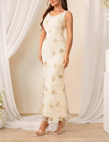 Rochie lunga SHEIN, crem