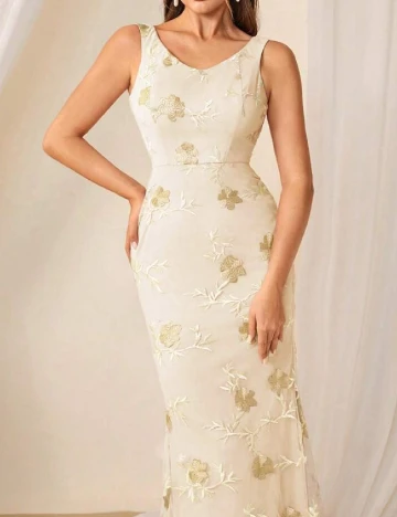 Rochie lunga SHEIN, crem