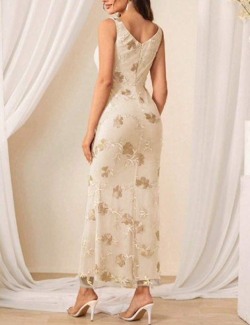 Rochie lunga SHEIN, crem