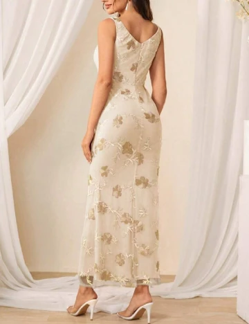 Rochie lunga SHEIN, crem