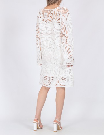 Rochie scurta Pieces, alb