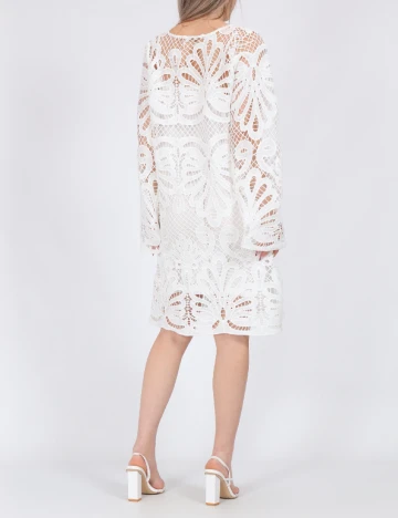 Rochie scurta Pieces, alb