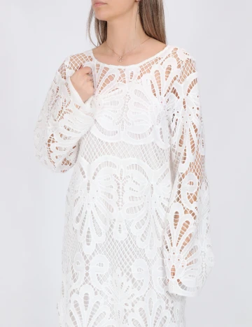 Rochie scurta Pieces, alb