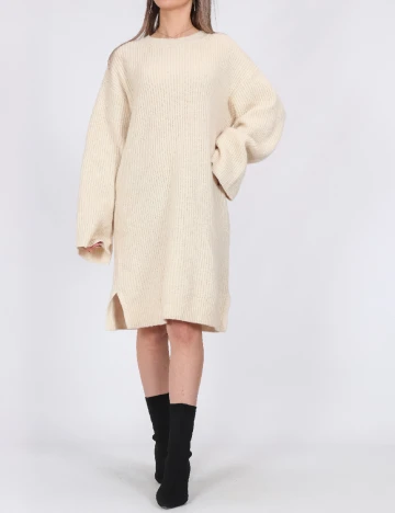 Rochie scurta Pieces, ecru