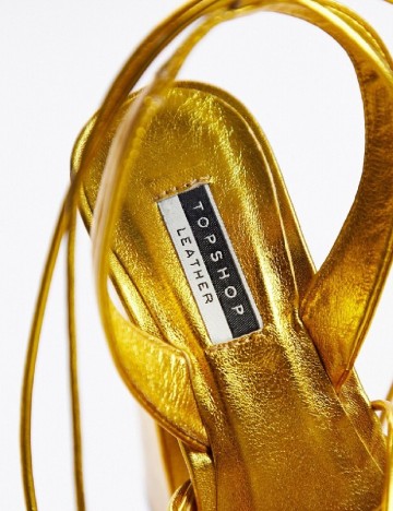 Pantofi Top Shop, auriu