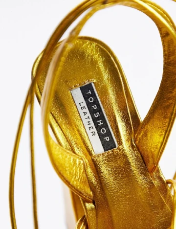 Pantofi Top Shop, auriu