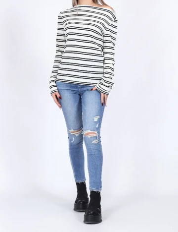 Bluza Vero Moda, alb/negru