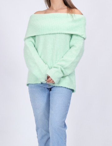 Pulover Pieces, verde