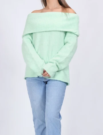 Pulover Pieces, verde