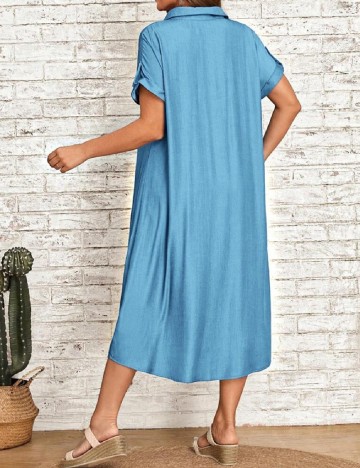 Rochie medie Emery Rose Curve, albastru