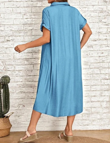 Rochie medie Emery Rose Curve, albastru