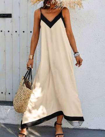 Rochie lunga SHEIN, crem