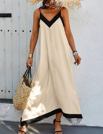 Rochie lunga SHEIN, crem Crem