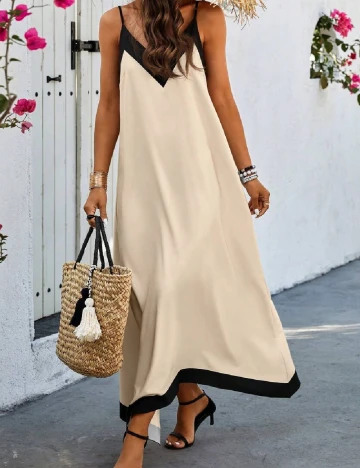 Rochie lunga SHEIN, crem Crem