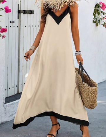 Rochie lunga SHEIN, crem