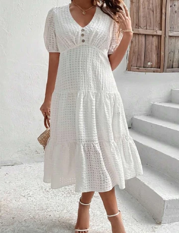 Rochie medie SHEIN, alb