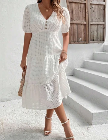 Rochie medie SHEIN, alb