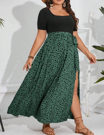 Rochie lunga SHEIN CURVE, verde