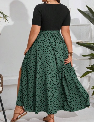 Rochie lunga SHEIN CURVE, verde