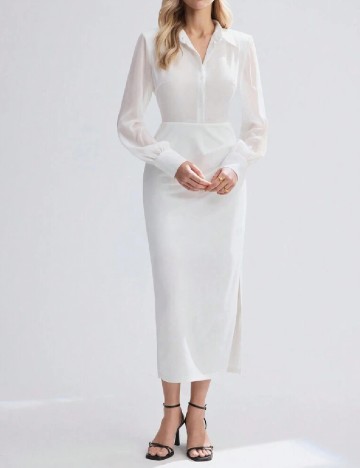 
						Rochie medie SHEIN, alb