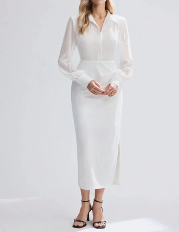 Rochie medie SHEIN, alb