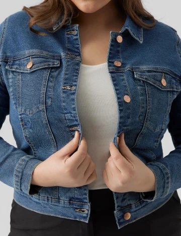 Jacheta Vero Moda Curve, albastru
