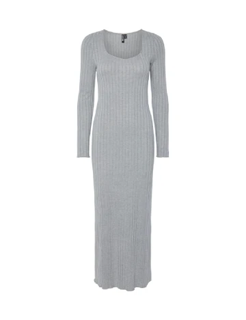 Rochie lunga Pieces, gri