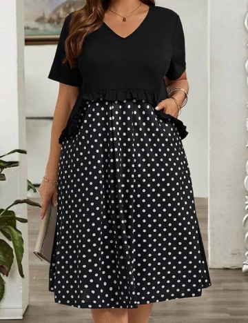 Rochie medie SHEIN CURVE, negru