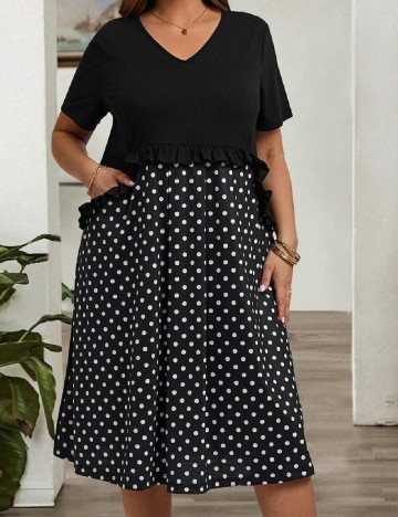 Rochie medie SHEIN CURVE, negru