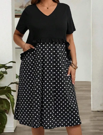 Rochie medie SHEIN CURVE, negru