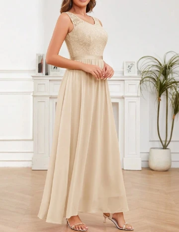 Rochie lunga SHEIN, crem