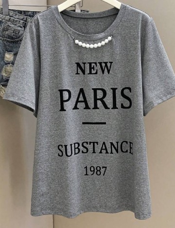 Tricou SHEIN CURVE, gri
