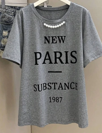 Tricou SHEIN CURVE, gri