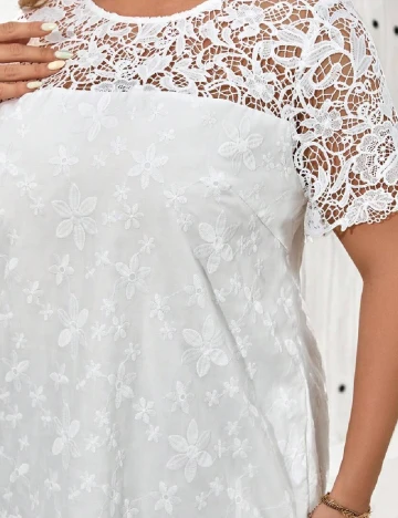 Rochie medie SHEIN CURVE, alb