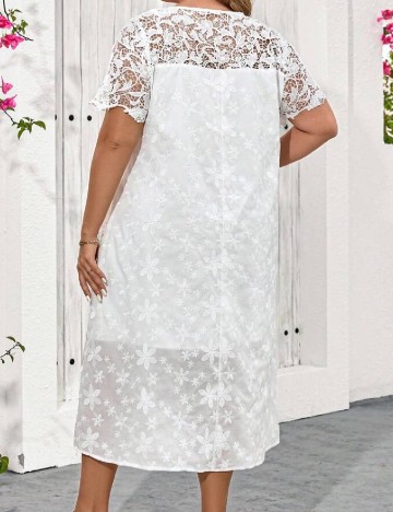 Rochie medie SHEIN CURVE, alb