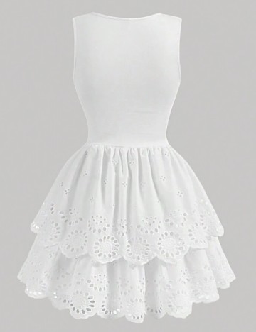 Rochie scurta SHEIN CURVE, alb