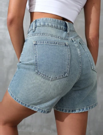 Pantaloni scurti SHEIN, albastru Albastru