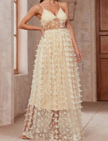 Rochie lunga SHEIN, crem Crem
