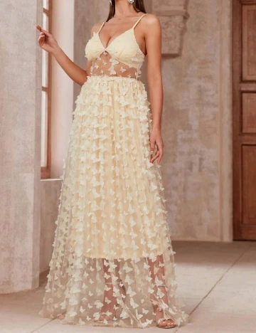 Rochie lunga SHEIN, crem Crem