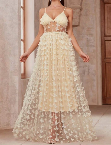 Rochie lunga SHEIN, crem Crem