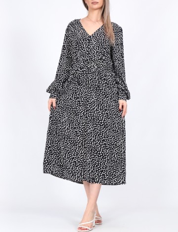 Rochie medie Pieces, negru