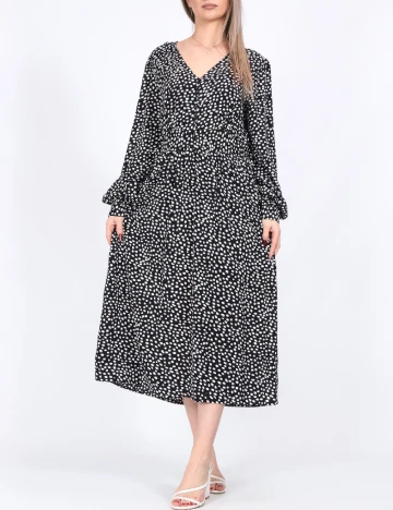 Rochie medie Pieces, negru