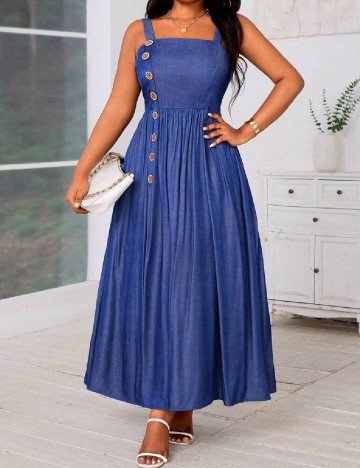 Rochie lunga SHEIN CURVE, albastru