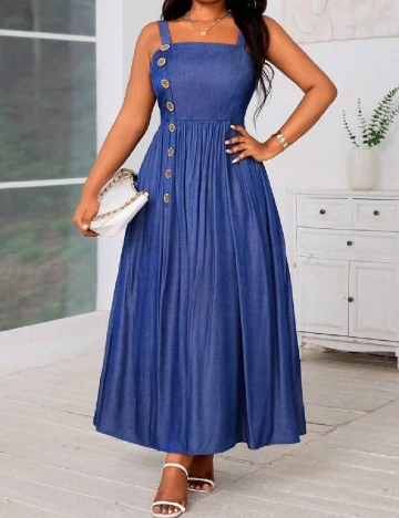 Rochie lunga SHEIN CURVE, albastru