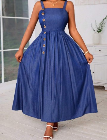 Rochie lunga SHEIN CURVE, albastru