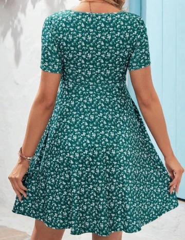 Rochie scurta SHEIN Maternity, verde