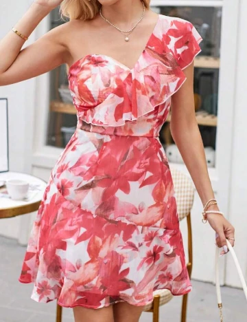 Rochie scurta SHEIN, floral print