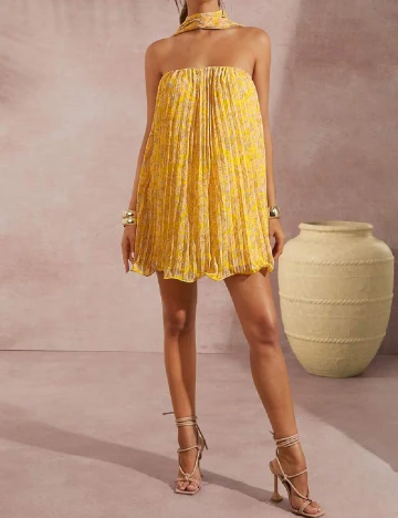 Rochie scurta SHEIN, galben