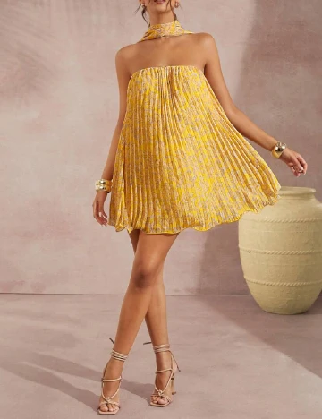 Rochie scurta SHEIN, galben