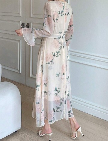 Rochie medie Dazy, crem